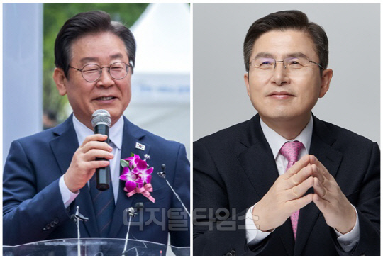 이재명(왼쪽) 더불어민주당 대표와 황교안 전 국무총리. <디지털타임스 DB>